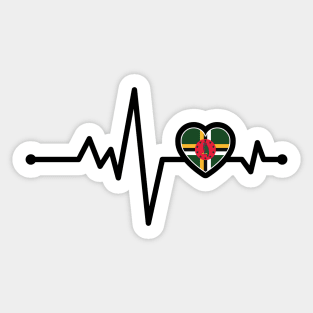 Dominica Heart Monitor Sticker